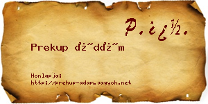 Prekup Ádám névjegykártya