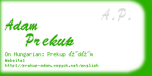 adam prekup business card